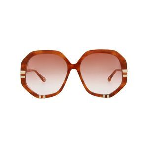 Chloé Round-Frame Bio Acetate Sunglasses Brown Womens